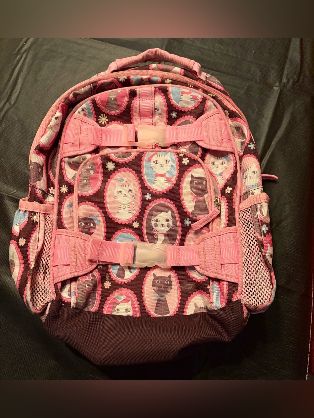 Kids Pink Cat Print Backpack - Pottery Barn Kids
